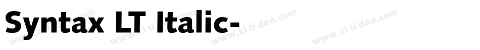 Syntax LT Italic字体转换